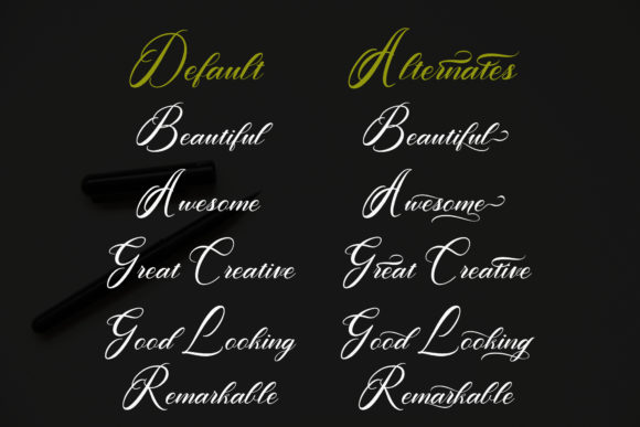 Firsthand Calligraphy Font font preview - 2