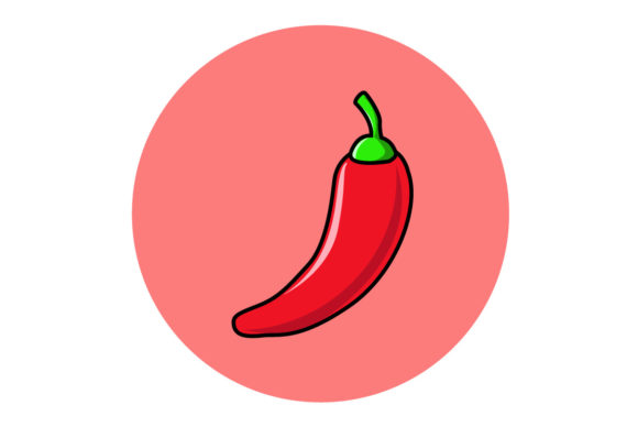 Icon Vegetable Chilli Vector Design Graphic by Hujanasam Studio ...
