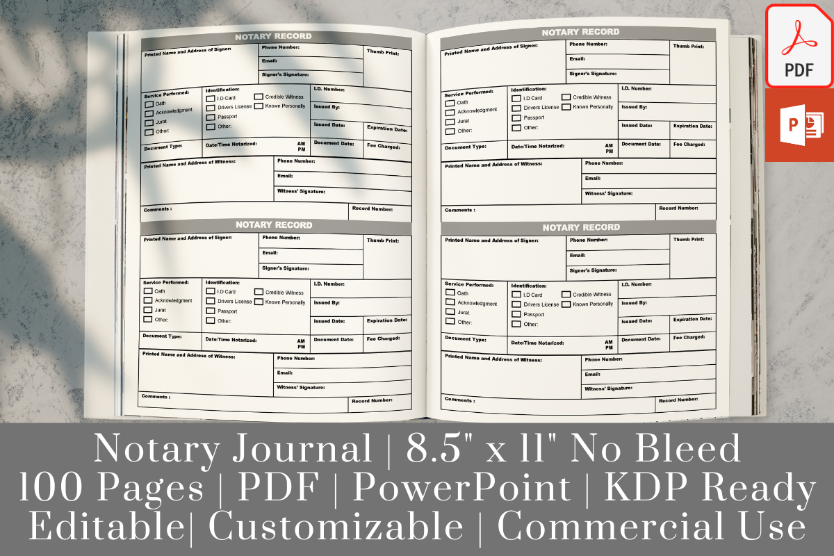 Notary Log Book KDP Graphic by EverydayDigitalArt · Creative Fabrica