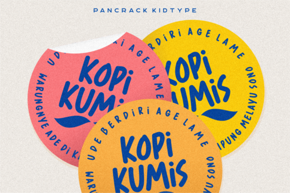 Pancrack Kidtype Font PNG with transparent background - Preview 2