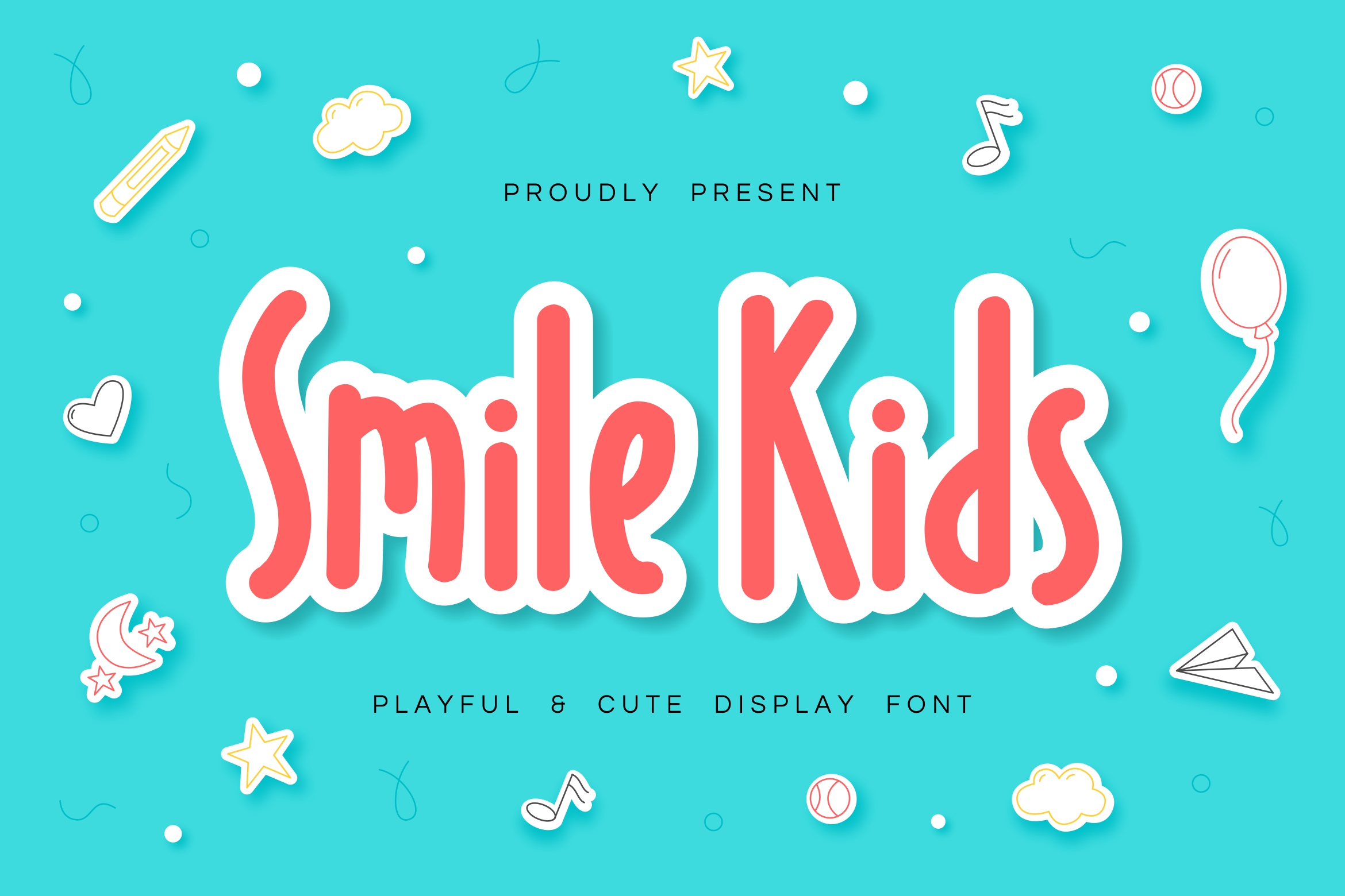 Smile Kids preview, cheerful playful display font
