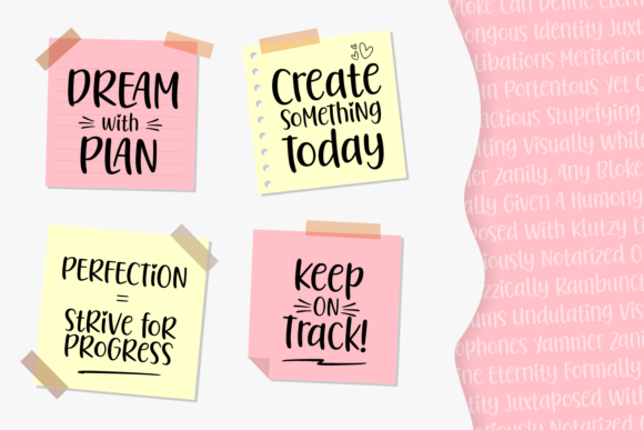 Brilly Notes Font - Preview 1