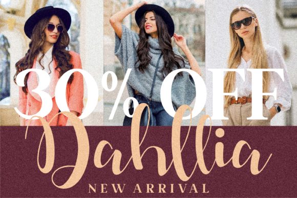 Dahllia Claire Font PNG with transparent background - Preview 2