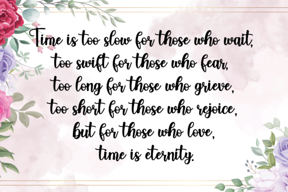 Jasmine Lovely Font PNG with transparent background - Preview 3