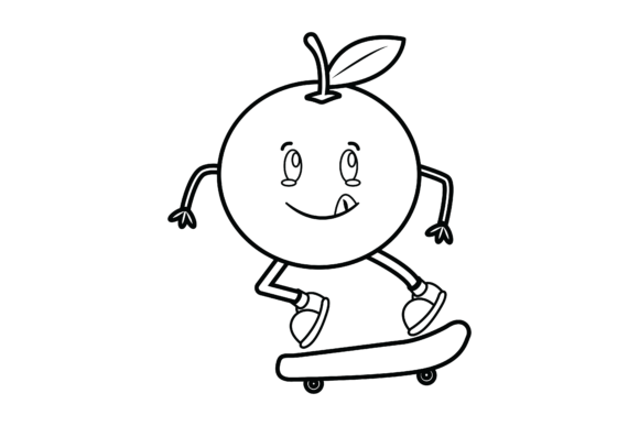 Kawaii Avocado Fruit Outline Vector Graphic by Soe Image · Creative Fabrica
