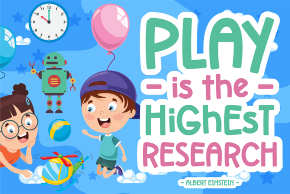 Kid Play Ground Font PNG with transparent background - Preview 2