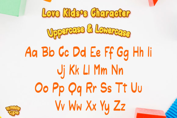 Love Kids Font PNG with transparent background - Preview 1