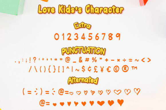 Love Kids Font PNG with transparent background - Preview 2