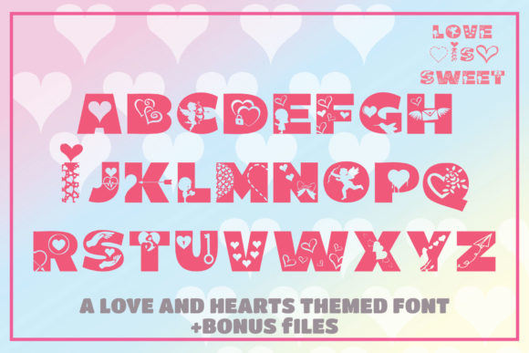 Love is Sweet Font PNG with transparent background - Preview 1
