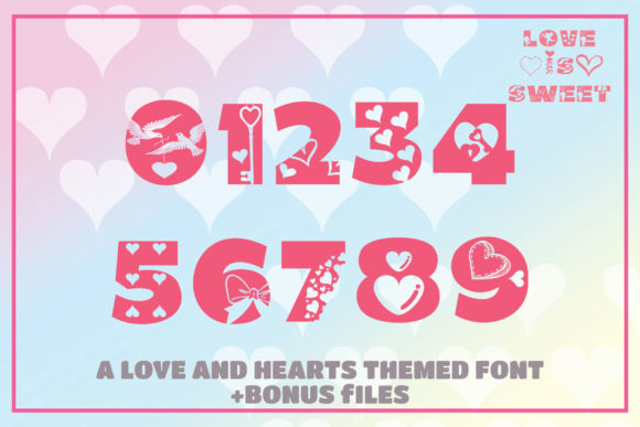 Love is Sweet Font PNG with transparent background - Preview 2