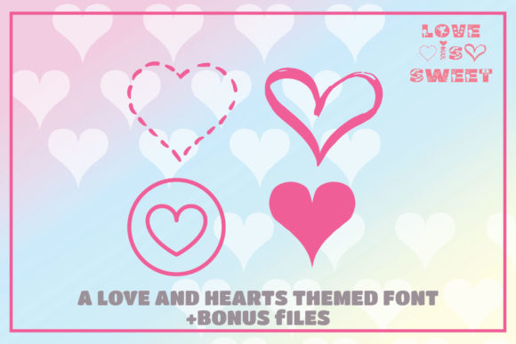Love is Sweet Font PNG with transparent background - Preview 3
