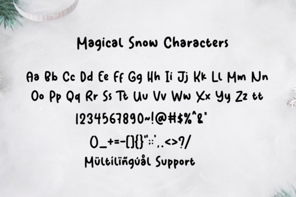 Magical Snow Font PNG with transparent background - Preview 6
