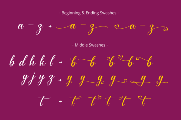 Mistery Heart Font PNG with transparent background - Preview 3