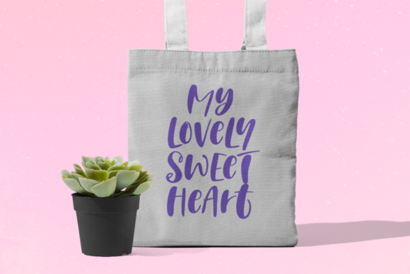 Pretty Pink Font PNG with transparent background - Preview 1