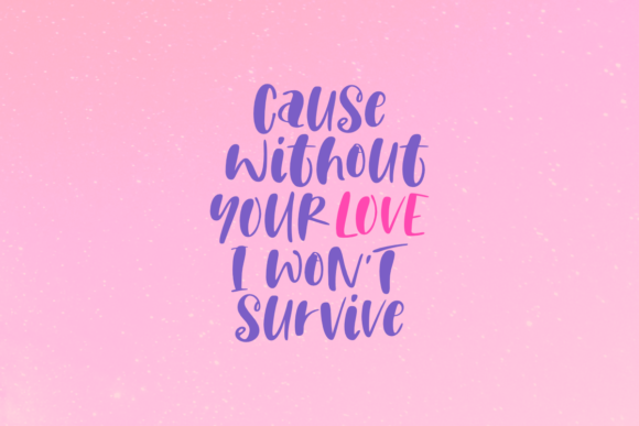 Pretty Pink Font PNG with transparent background - Preview 3