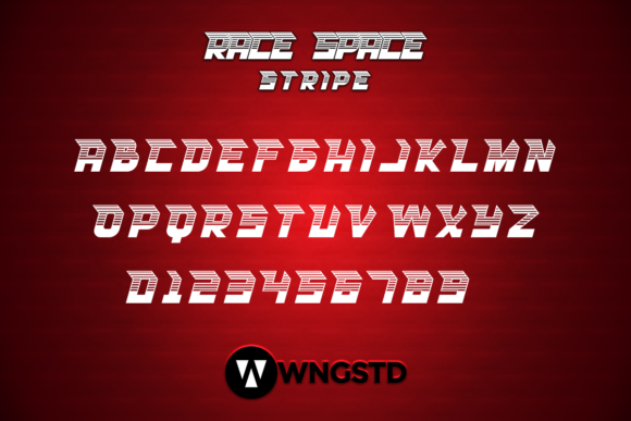 Race Space Font PNG with transparent background - Preview 1