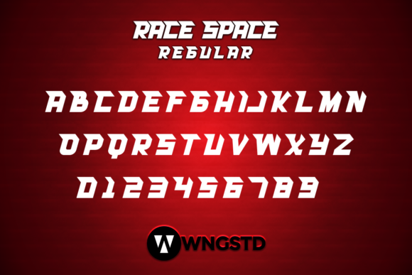 Race Space Font PNG with transparent background - Preview 2