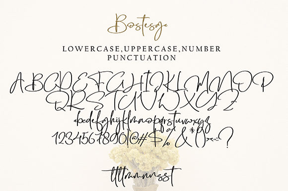 Bostesga Font PNG with transparent background - Preview 6