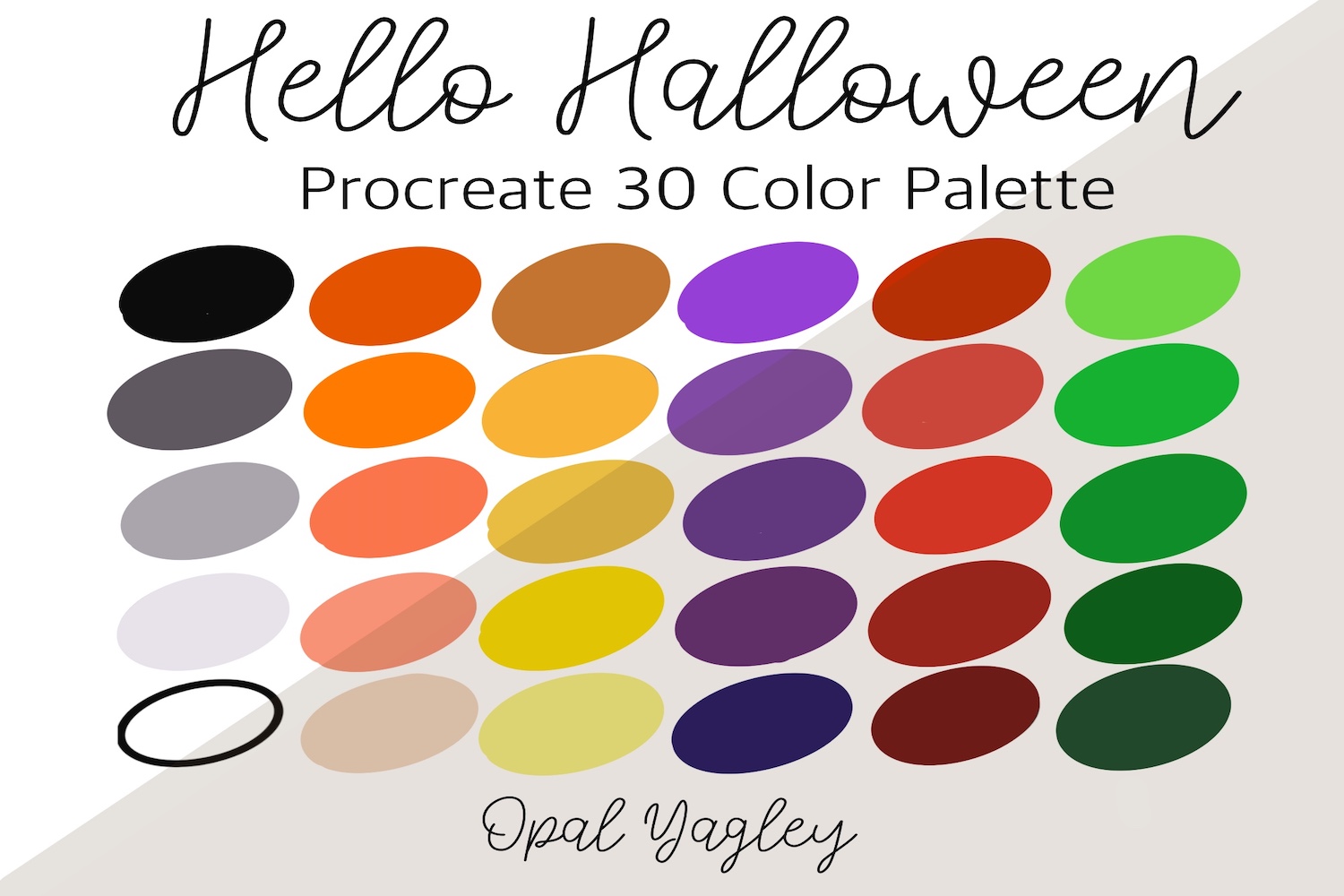 Hello Halloween Procreate Color Palette Graphic by opal.yagley ...