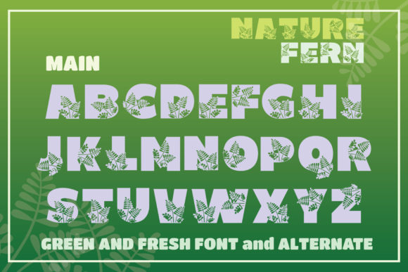 Nature Fern Font font preview - 1
