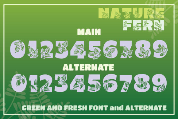 Nature Fern Font font preview - 3