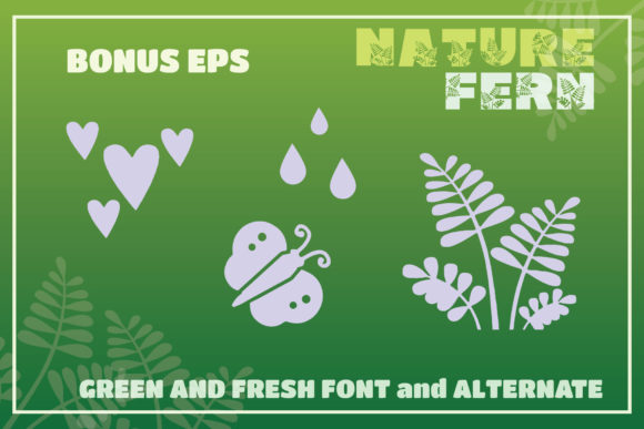 Nature Fern Font font preview - 4
