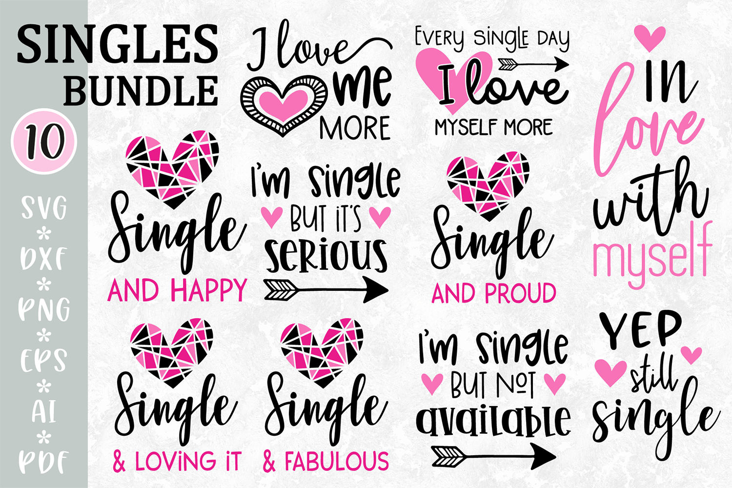 Single SVG Bundle, Anti Valentine Svg Graphic by VR Digital Design ...