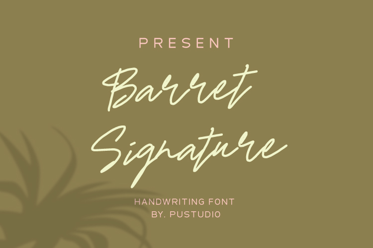 Barret Signature Font by pustudio · Creative Fabrica