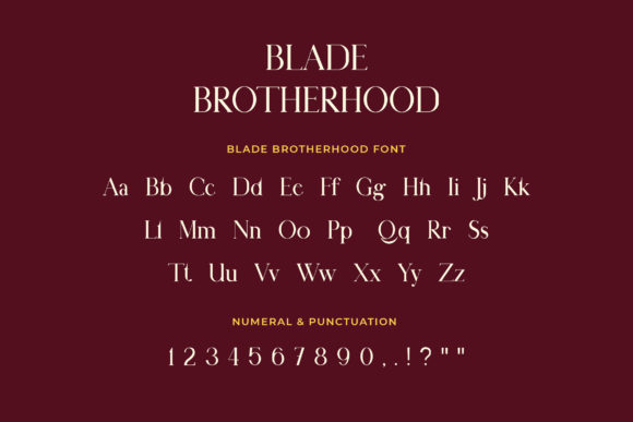 Blade Brotherhood Font - Preview 1