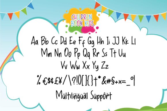 Children Book Kids Font font preview - 4