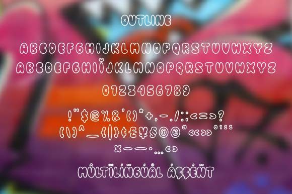 Fillings Urban Font PNG with transparent background - Preview 4