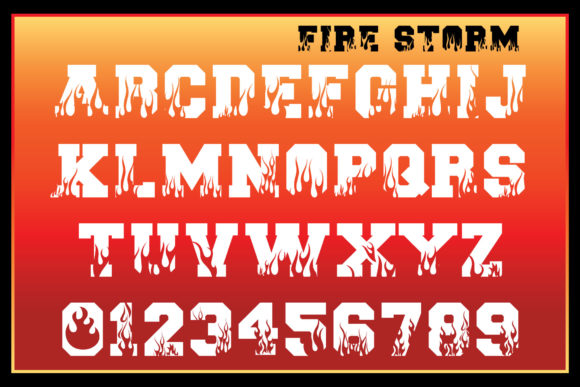 Firestorm Font - Preview 1