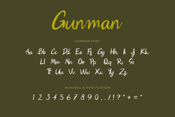Gunman Font PNG with transparent background - Preview 2