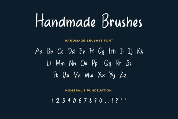 Handmade Brushes Font PNG with transparent background - Preview 2