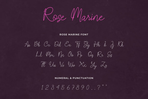 Rose Marine Font PNG with transparent background - Preview 1