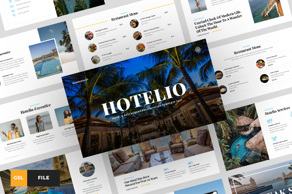 Hotelio - Hotel Restaurant Google Slides