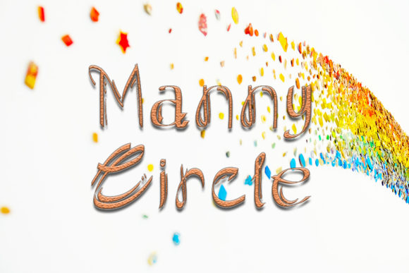 Pairly Rainbow Font PNG with transparent background - Preview 2
