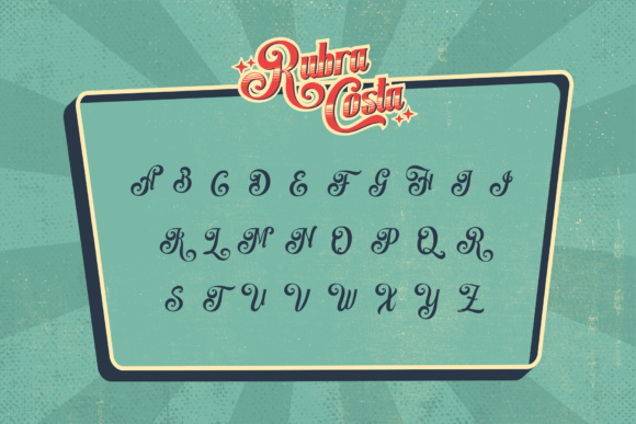 Rubra Costa Font PNG with transparent background - Preview 6