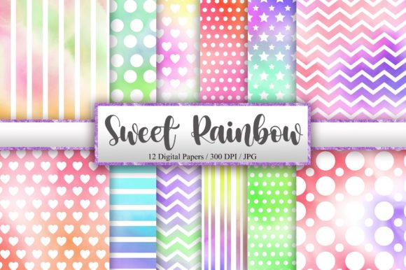 Watercolor Sweet Rainbow Background Graphic by PinkPearly · Creative ...