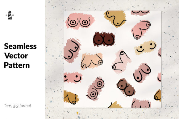 Feminism Doodle Boobs Pattern
