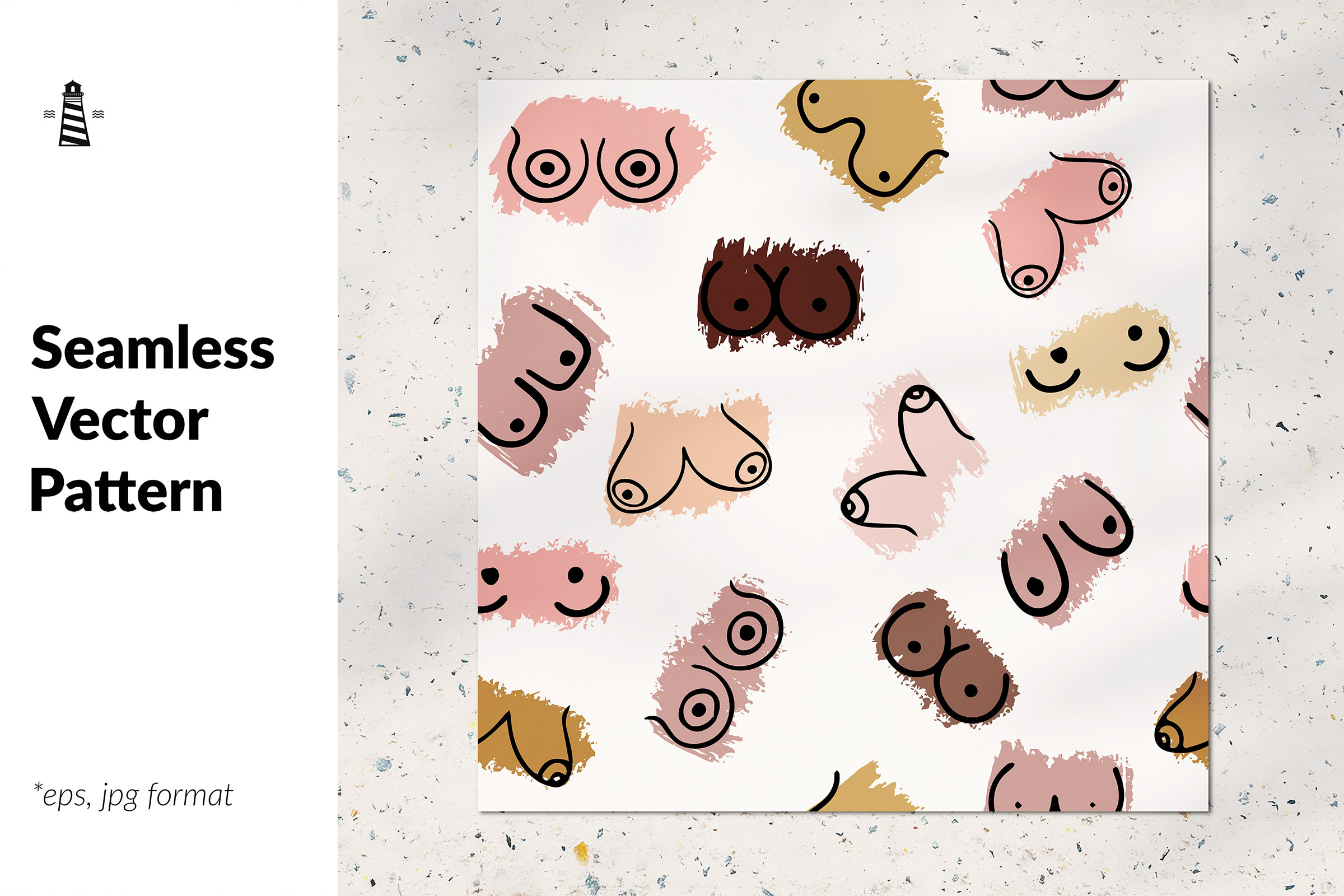 Feminism Doodle Boobs Pattern