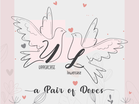 A Pair of Doves Font - Preview 1