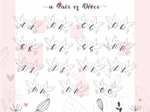 A Pair of Doves Font - Preview 2