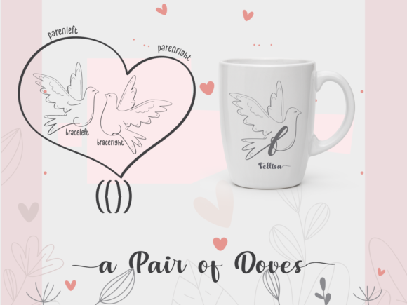 A Pair of Doves Font - Preview 4