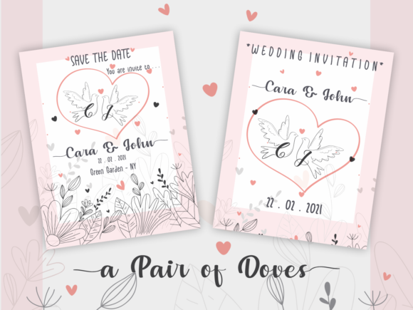 A Pair of Doves Font - Preview 6