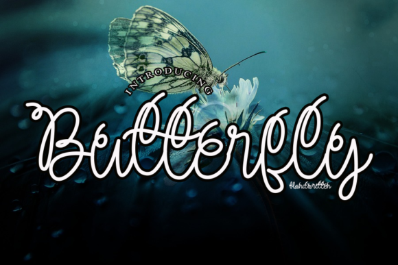 Butterfly Script & Handwritten Font By Garcio