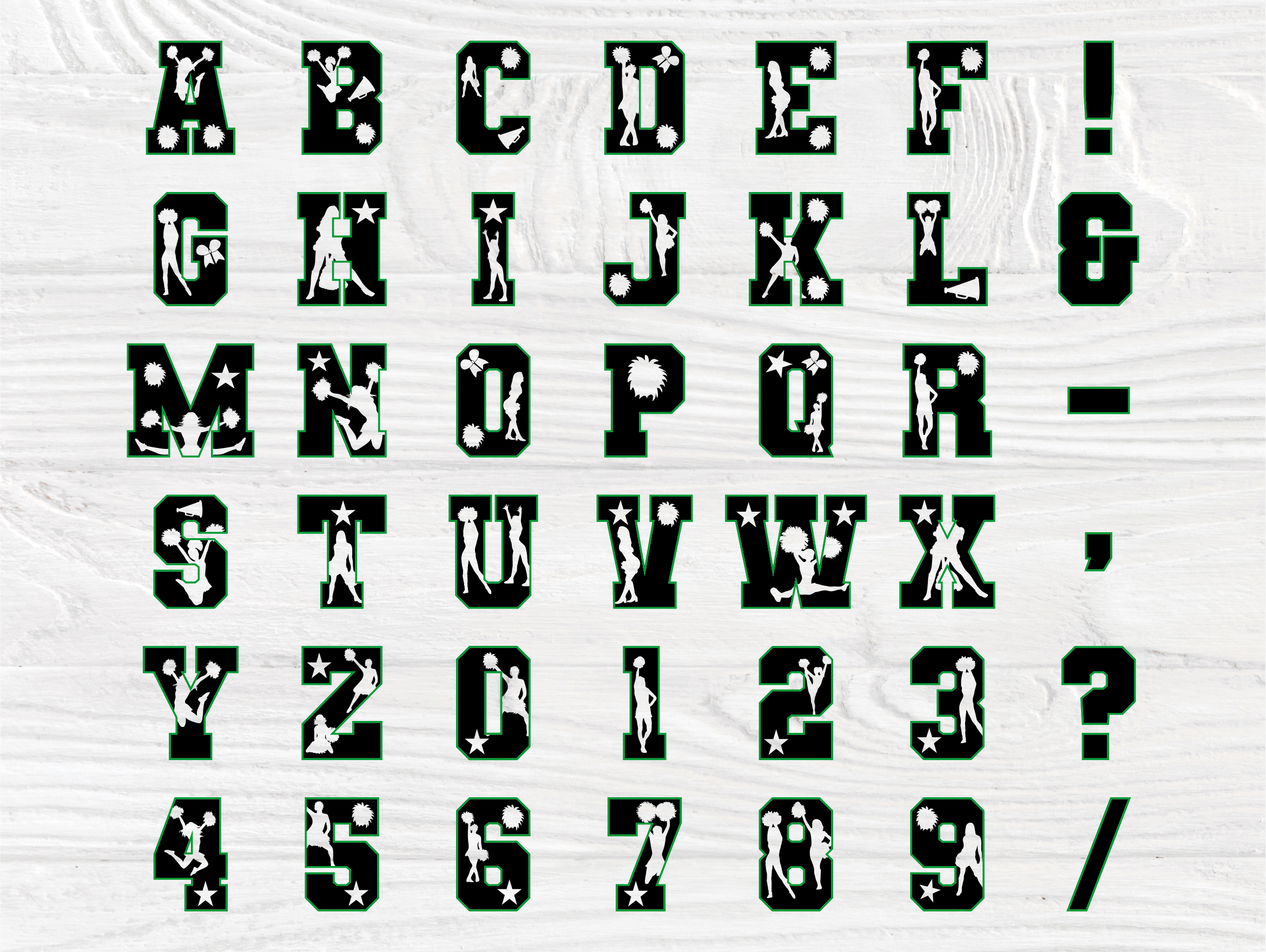 Cheer Font SVG, Cheer Alphabet Cut Files Graphic by TonisArtStudio ...