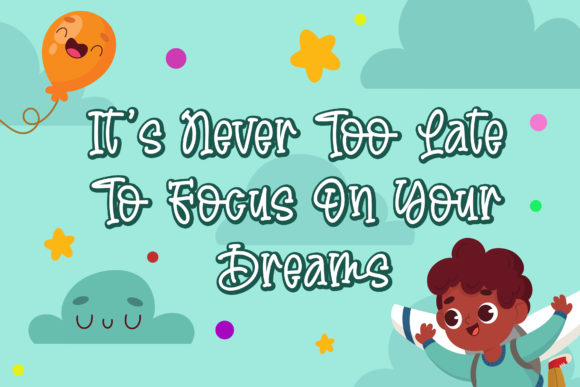Child Dream Font PNG with transparent background - Preview 1