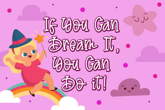 Child Dream Font PNG with transparent background - Preview 2