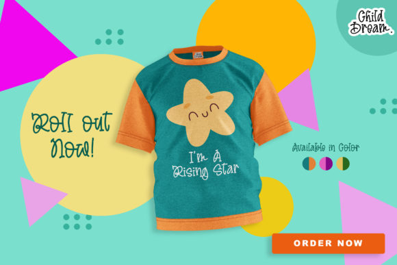 Child Dream Font PNG with transparent background - Preview 4